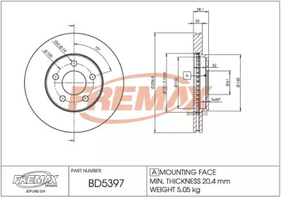 FREMAX bd5397 -  Тормозной диск