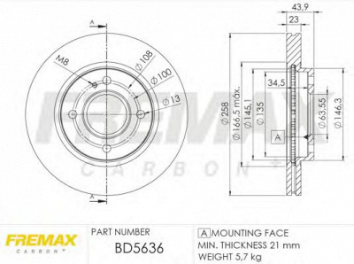 FREMAX bd5636 -  Тормозной диск