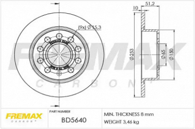 FREMAX bd5640 -  Тормозной диск