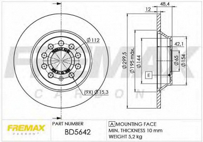 FREMAX bd5642 -  Тормозной диск