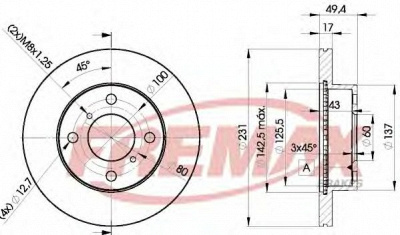 FREMAX bd6044 -  Тормозной диск