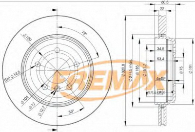 FREMAX bd6074 -  Тормозной диск