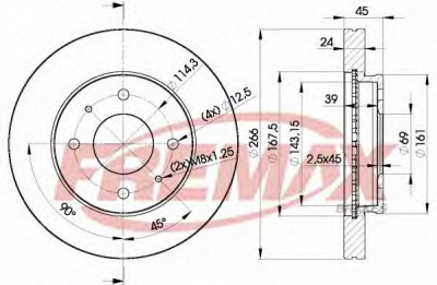 FREMAX bd6080 -  Тормозной диск