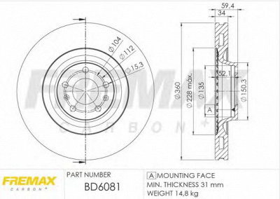 FREMAX bd6081 -  Тормозной диск