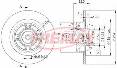 FREMAX bd6328 -  Тормозной диск