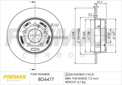 FREMAX bd6477 -  Тормозной диск