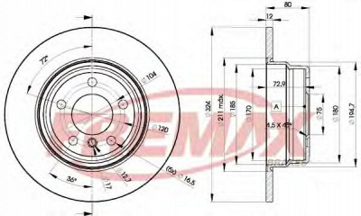 FREMAX bd6491 -  Тормозной диск