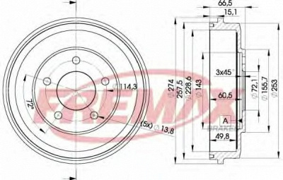FREMAX bd6544 -  Тормозной барабан