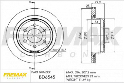 FREMAX bd6545 - Тормозной диск