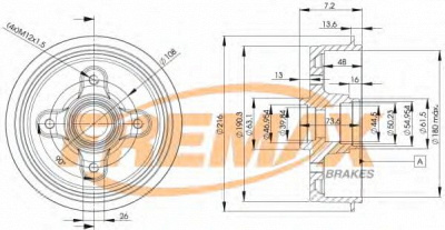 FREMAX bd6628 -  Тормозной барабан