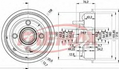 FREMAX bd6629 -  Тормозной барабан