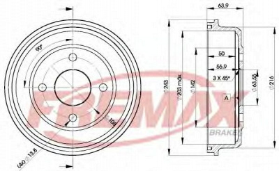 FREMAX bd6632 -  Тормозной барабан