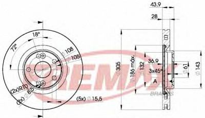 FREMAX bd6673 -  Тормозной диск