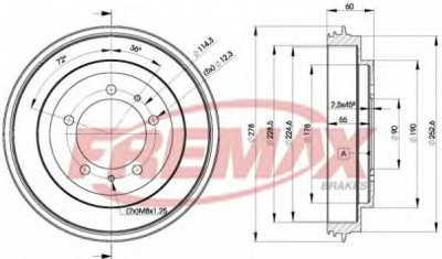 FREMAX bd7040 -  Тормозной барабан
