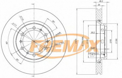 FREMAX bd7042 -  Тормозной диск