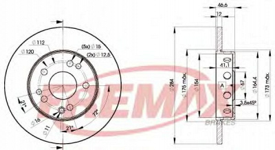 FREMAX bd7210 -  Тормозной диск