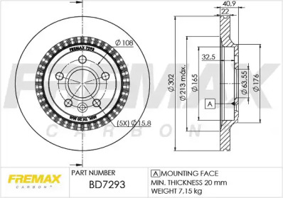 FREMAX bd7293 -  Тормозной диск