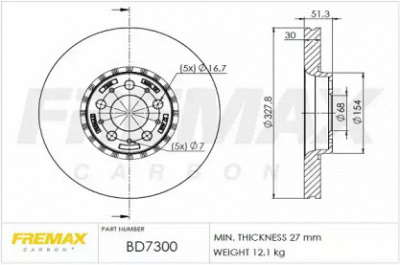 FREMAX bd7300 -  Тормозной диск
