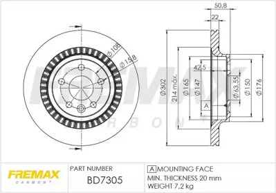 FREMAX bd7305 -  Тормозной диск