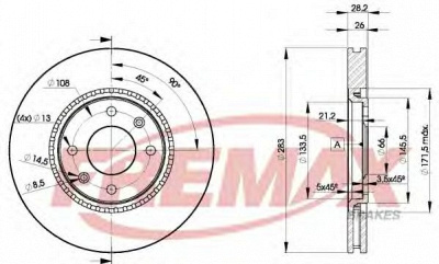 FREMAX bd7406 -  Тормозной диск