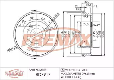 FREMAX bd7917 -  Тормозной барабан