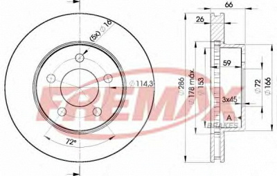FREMAX bd7925 -  Тормозной диск