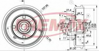 FREMAX bd8009 -  Тормозной барабан