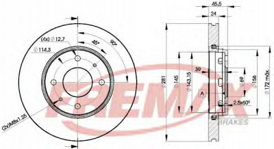 FREMAX bd8027 -  Тормозной диск