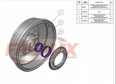 FREMAX bd8051 -  Тормозной барабан