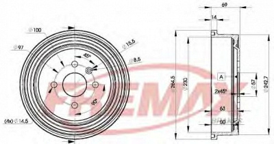 FREMAX bd8063 -  Тормозной барабан