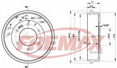 FREMAX bd8312 -  Тормозной барабан