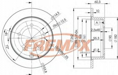 FREMAX bd8326 -  Тормозной диск