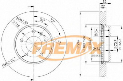 FREMAX bd9048 -  Тормозной диск