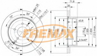 FREMAX bd9049 -  Тормозной диск