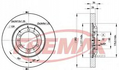 FREMAX bd9050 -  Тормозной диск
