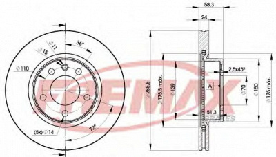 FREMAX bd9054 -  Тормозной диск