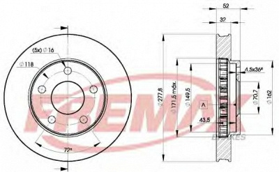 FREMAX bd9057 -  Тормозной диск