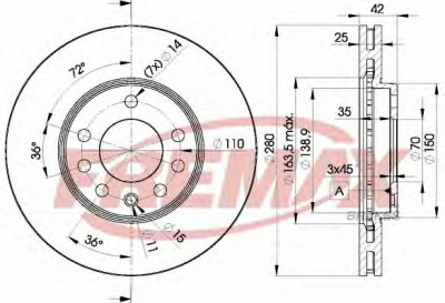 FREMAX bd9060 -  Тормозной диск