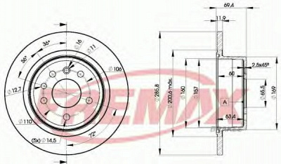 FREMAX bd9211 -  Тормозной диск
