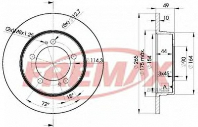 FREMAX bd9284 -  Тормозной диск