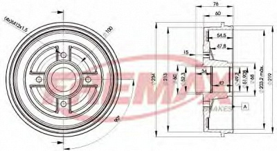 FREMAX bd9322 -  Тормозной барабан