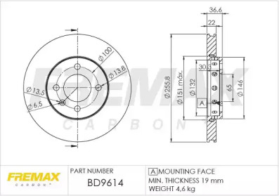 FREMAX bd9614 -  Тормозной диск