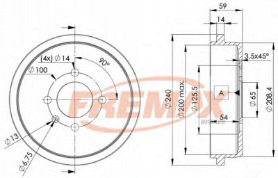 FREMAX bd9615 -  Тормозной барабан