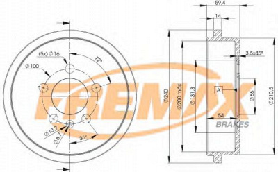 FREMAX bd9617 -  Тормозной барабан