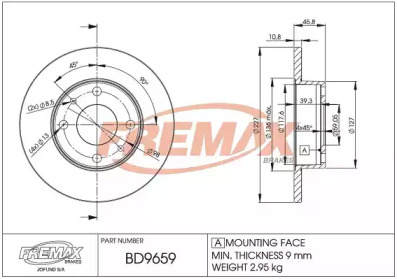 FREMAX bd9659 -  Тормозной диск