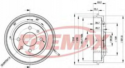 FREMAX bd9680 -  Тормозной барабан