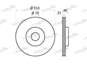 FRIGAIR dc07106 -  Тормозной диск