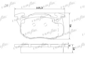 FRIGAIR pd03509 -  Комплект тормозных колодок, дисковый тормоз