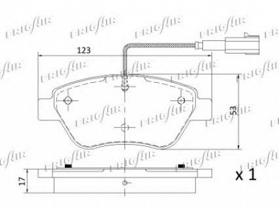 FRIGAIR pd04501 -  Комплект тормозных колодок, дисковый тормоз