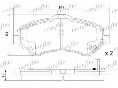 FRIGAIR pd04504 -  Комплект тормозных колодок, дисковый тормоз